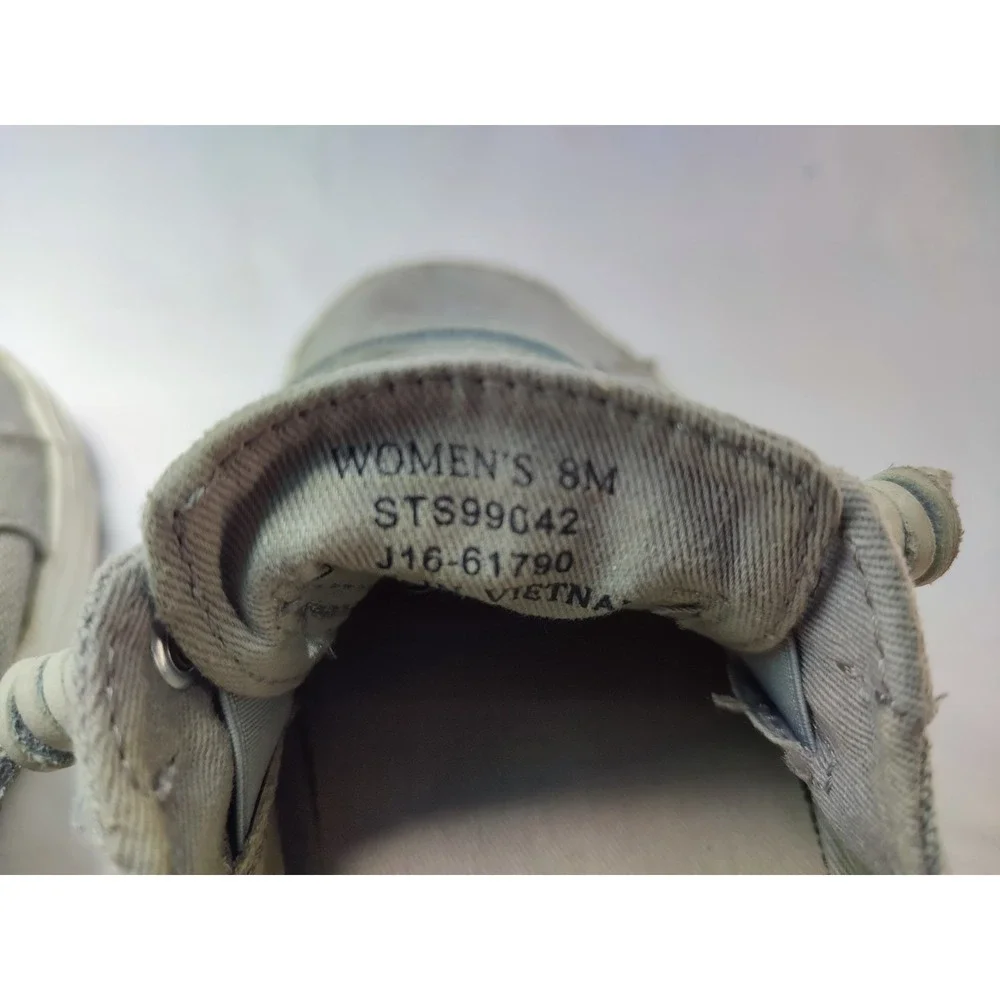 Sperry Top-Sider Crest Vibe Gray Canvas Boat Sneaker Womens US 8M STS99042